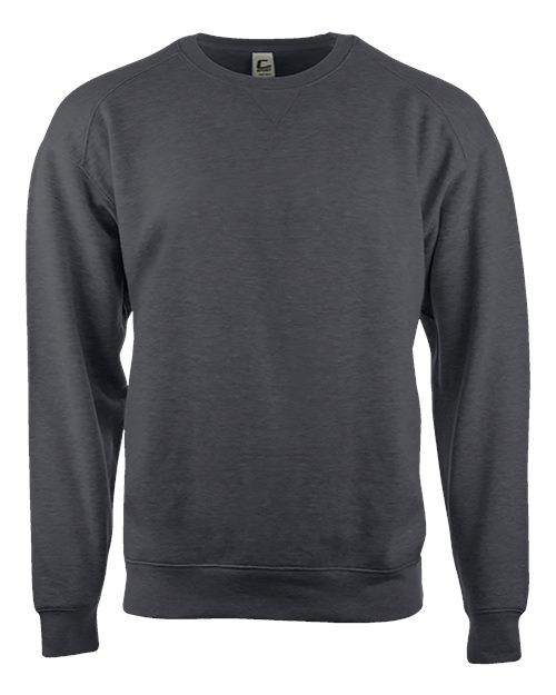C2 Sport Youth Crewneck Sweatshirt — Charcoal — Front