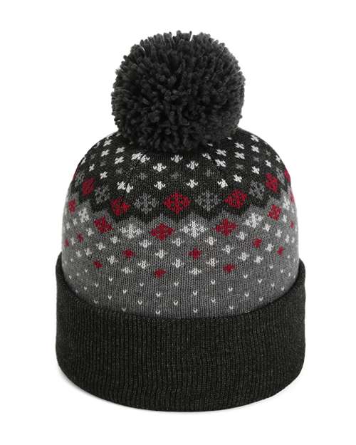 Imperial The Baniff Cuffed Beanie — Black Heather — Front