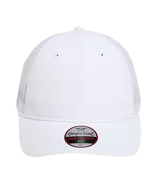 Imperial The Night Owl Performance Rope Cap — White/ White — Front