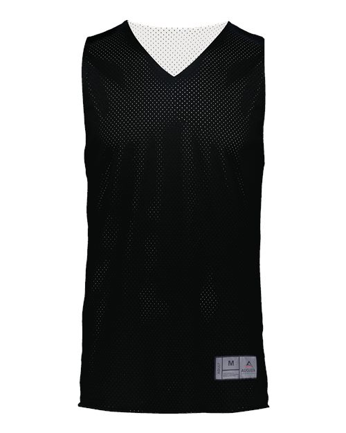 Augusta Sportswear Youth Reversible 2.0 Jersey — Black/ White — Front
