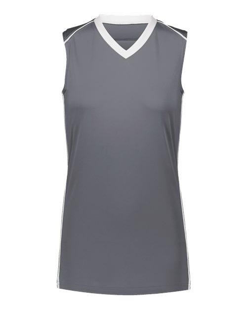 Augusta Sportswear Women's Rover Jersey — Graphite/ White — Front