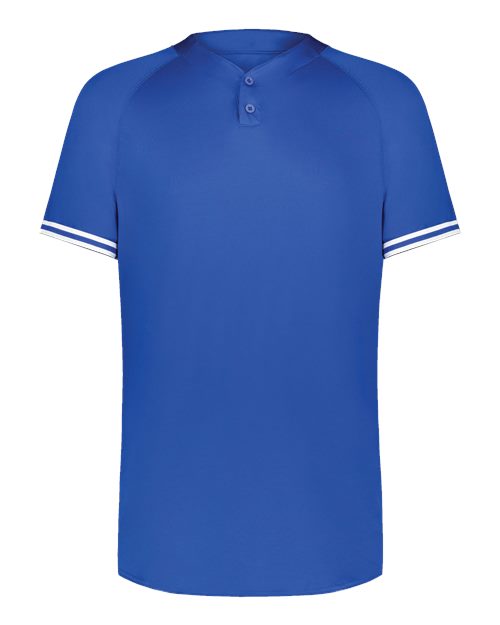 Augusta Sportswear Men's Cutter Henley Jersey — Royal/ White — Front