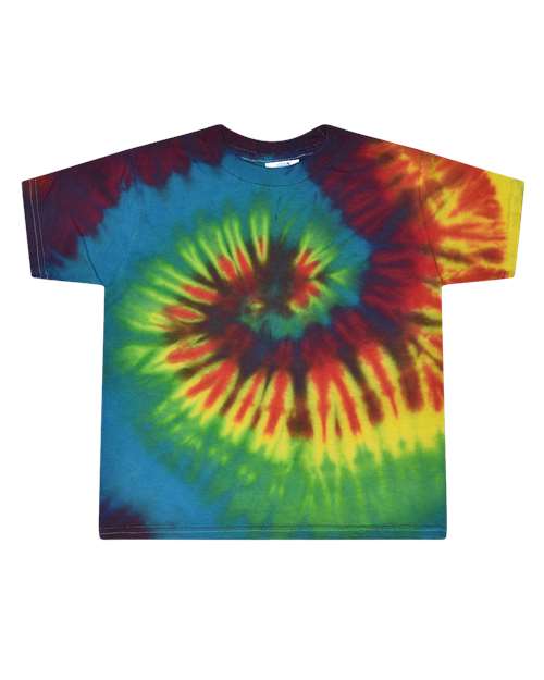 Colortone Toddler Tie-Dyed T-Shirt — Reactive Rainbow — Front