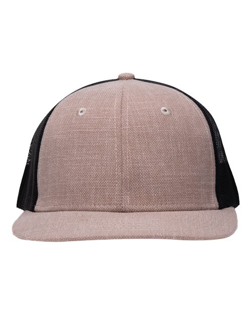 Sportsman Modern Six-Panel Trucker Fit Cap — X Hatch Khaki/ Black — Front