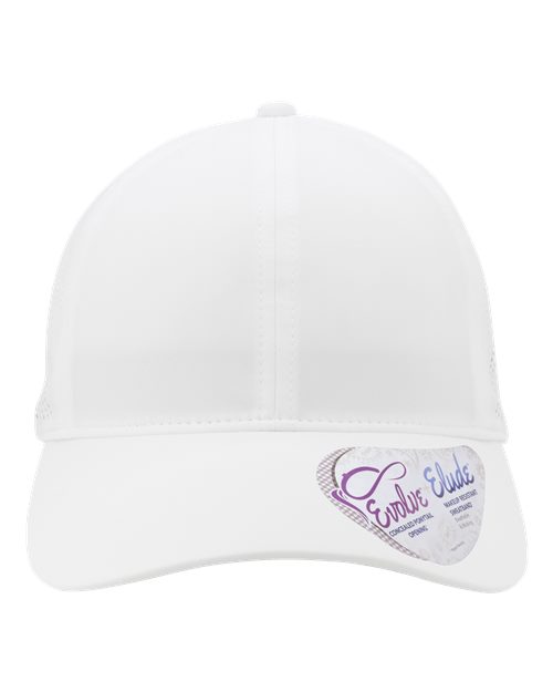 Infinity Her Women's Perforated Performance Cap — White/ Floral — Front