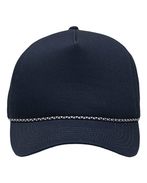 Sportsman Five-Panel Rope Heritage Fit Cap — Navy — Front