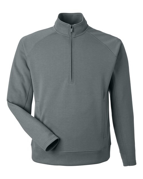 J. America Unisex Apex Fleece Quarter-Zip Sweatshirt — Steel — Front
