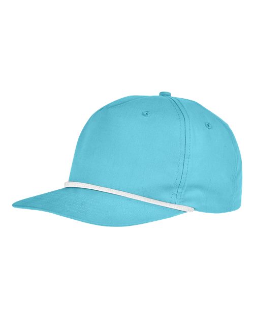 Big Accessories Golf Cap — Turquoise/ White — Front