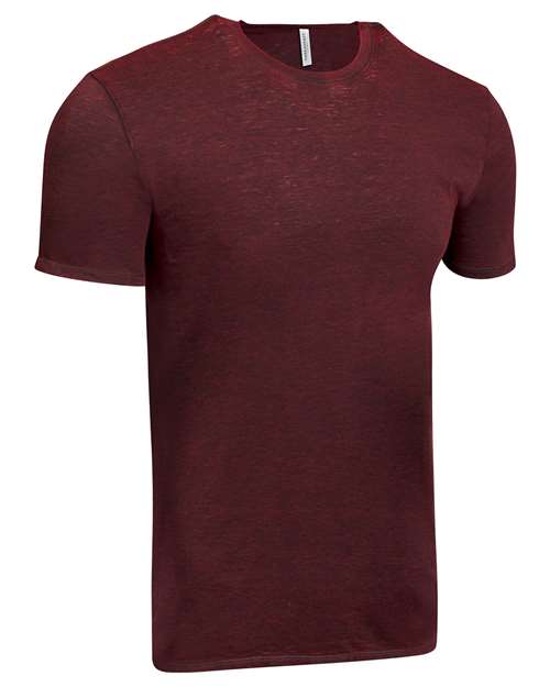 Threadfast Apparel Unisex Cross Dye T-Shirt — Black Cherry — Direct side