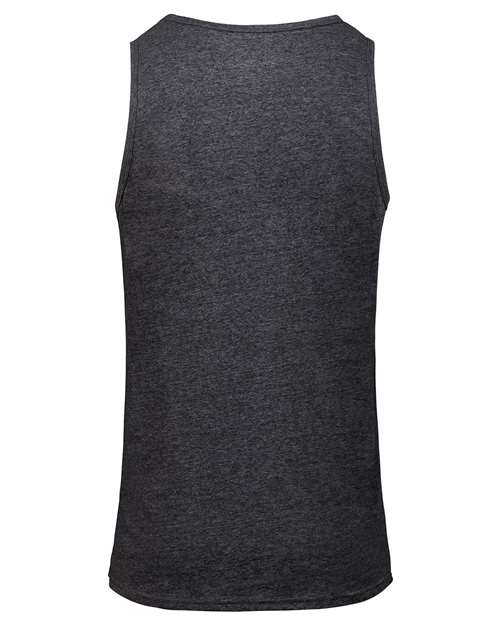 Threadfast Apparel Unisex Tri-Blend Tank Top — Black Triblend — Back
