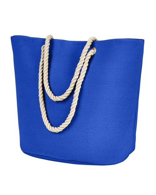 BAGedge Polyester Canvas Rope Tote — Royal — Front