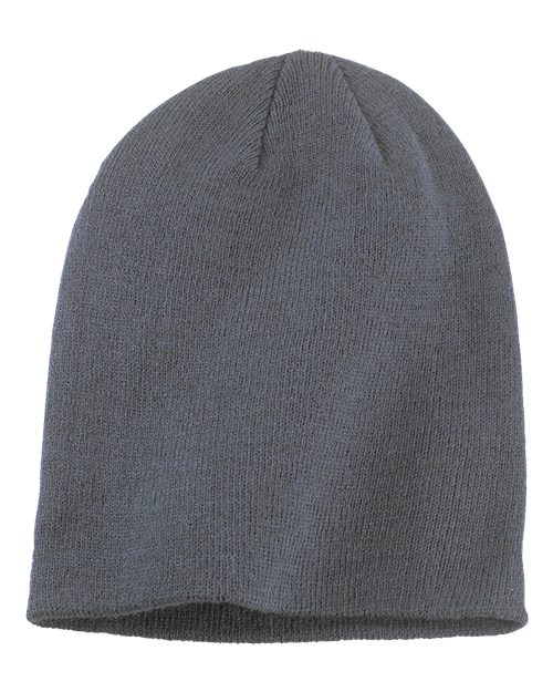 Big Accessories Slouch Beanie — Grey — Front