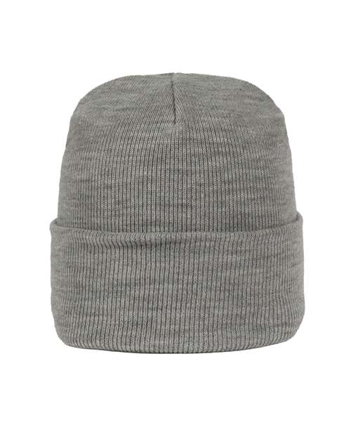 Outdoor Cap Knit Beanie — Light Heather Grey — Front