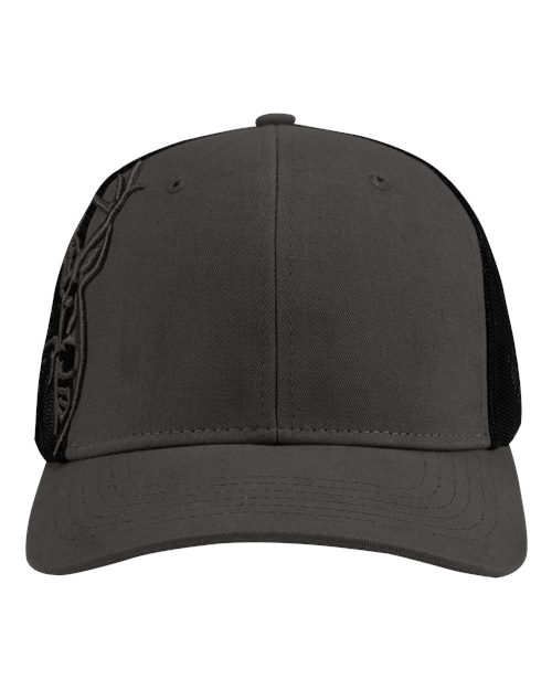 DRI DUCK 3D Buck Pro Cap — Charcoal Mesh — Front