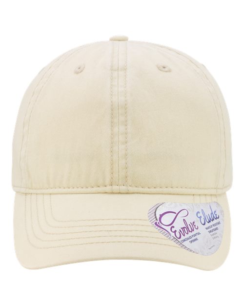 Infinity Her Women's Pigment-Dyed with Fashion Undervisor Cap — Vanilla/ Longhorn — Front