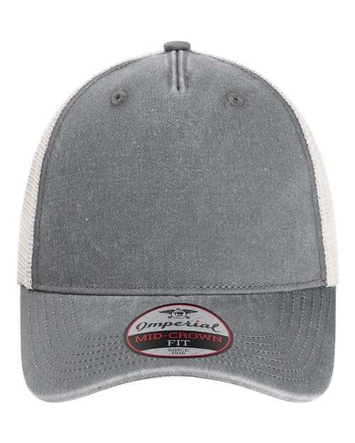 Imperial The Gambit Mesh Back Cap — Charcoal/ Stone — Front
