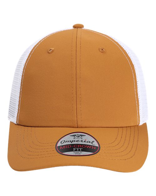 Imperial The Original Sport Mesh Cap — Buckthorn Brown/ White — Front