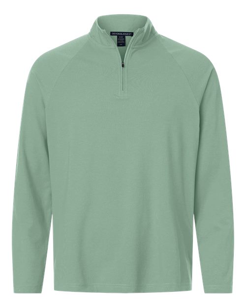 Devon & Jones Men's Seaton Pebble Textured Quarter-Zip Pullover