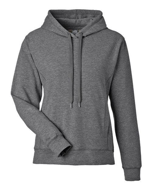 J. America Women's Electric Fleece Hooded Sweatshirt — Electric Onyx — Front