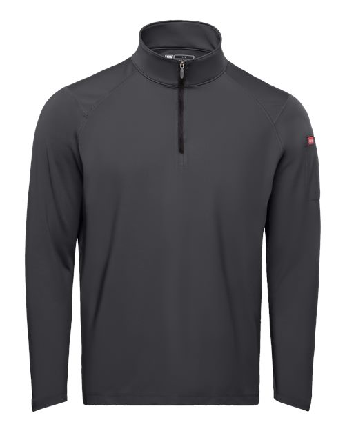 Red Kap Men's Performance Cadet Collar Quarter-Zip Pullover — Carbon — Front