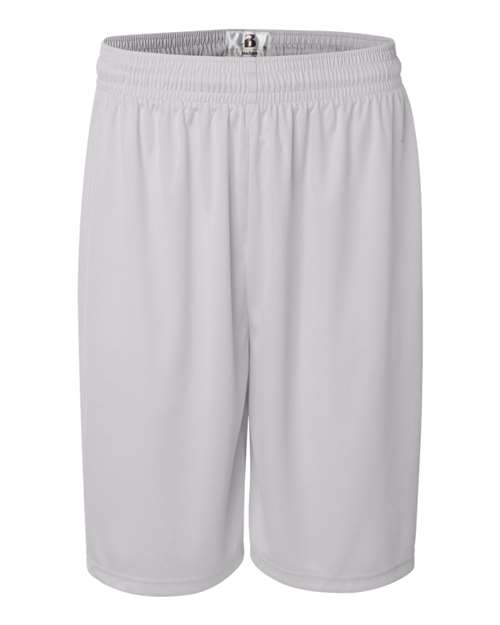 Badger Men's B-Core 9" Shorts — White — Front