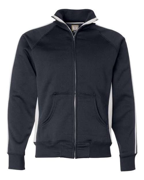 J. America Men's Vintage Polyester Fleece Track Jacket