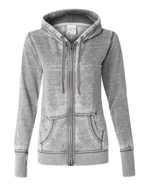 J. America Women's Zen Fleece Full-Zip Hooded Sweatshirt
