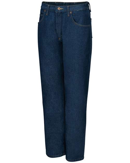 Red Kap Men's Authentic Relaxed Fit Jeans — Prewashed Indigo - 32I — Front