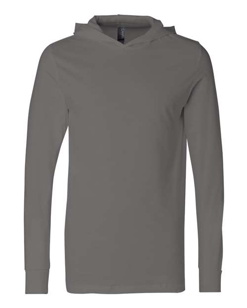 Unisex Jersey Hooded Long Sleeve Tee