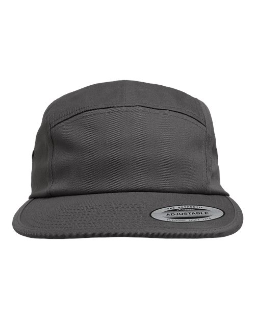 YP Classics Classic Jockey Flat Bill Cap — Dark Grey — Front