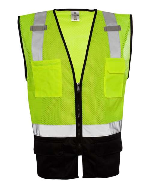 Kishigo Unisex Black Bottom Mesh Class 2 Vest
