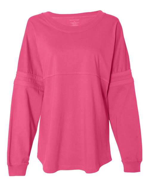 Boxercraft Women's Jersey Pom Pom Long Sleeve T-Shirt