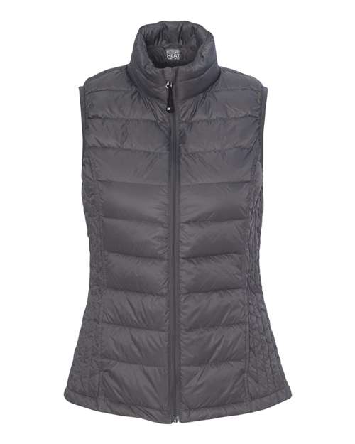 Weatherproof Women's 32 Degrees Packable Down Vest — Dark Pewter — Front