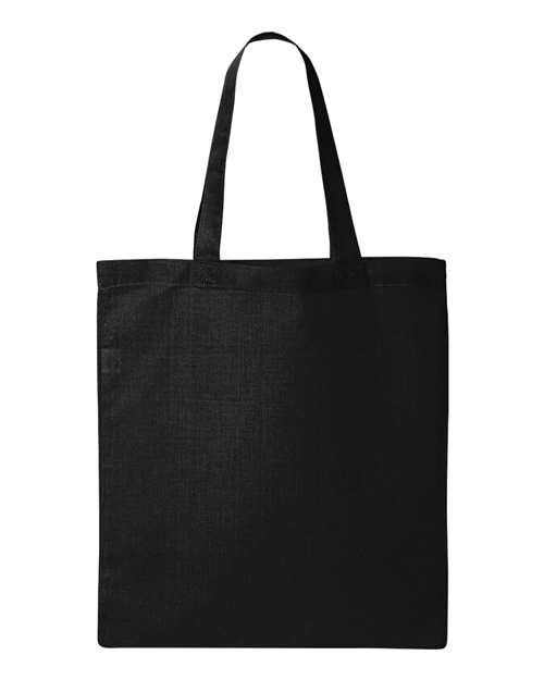 Q-Tees Economical Tote — Black — Front