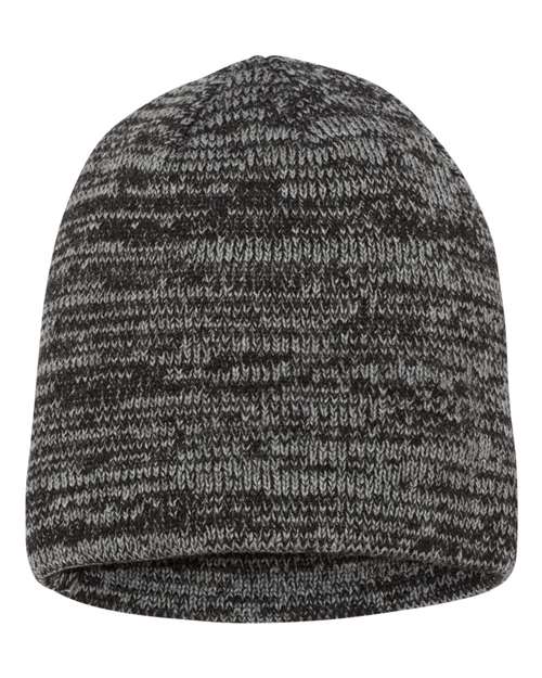 Sportsman 8" Marled Beanie — Grey/ Charcoal — Front