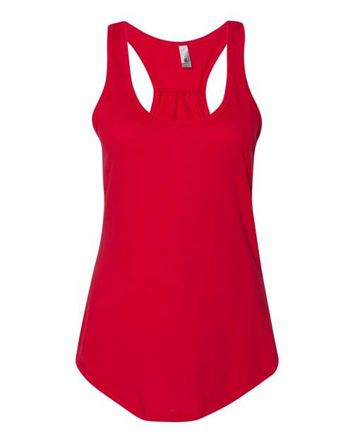 Next Level Women's Gathered Racerback Tank — Red — Front