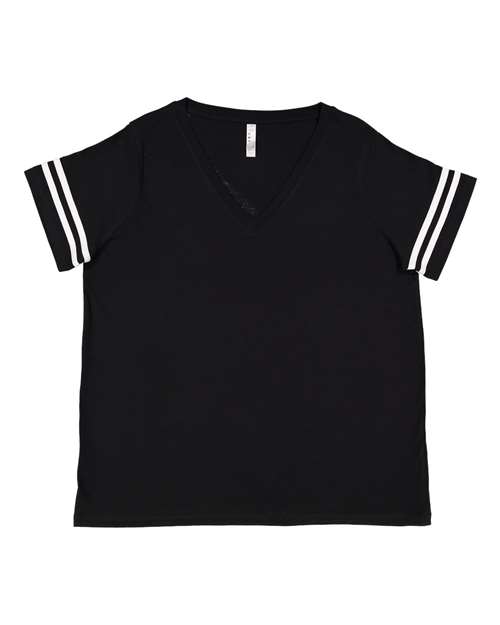 LAT Women's Curvy Collection Vintage Football T-Shirt