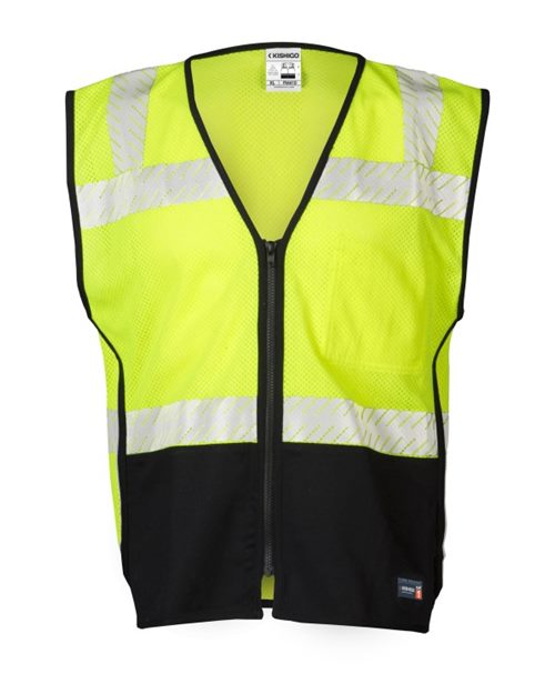 Kishigo Unisex Premium Black Series® FR Black Bottom Mesh Vest