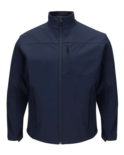 Red Kap Men's Deluxe Soft Shell Jacket — Navy — Front