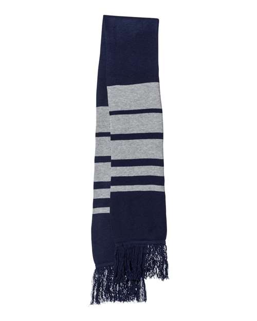 Sportsman Soccer Scarf — Navy/ Heather Grey — Front
