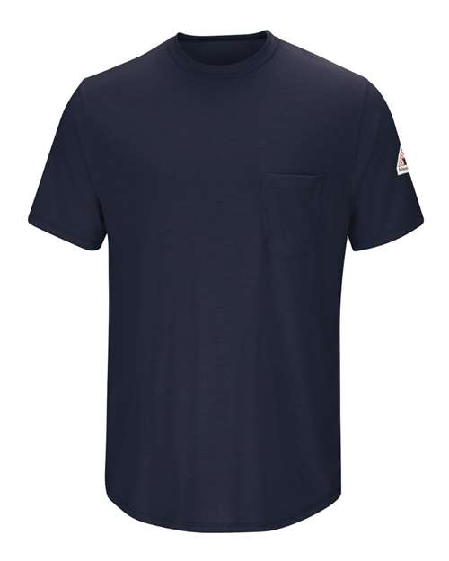 Bulwark Men's FR Lightweight Pocket T-Shirt — Navy — Front