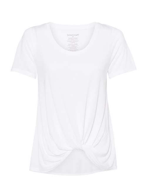 Boxercraft Women's Twisted T-Shirt — White — Front