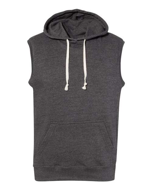 J. America Men's Triblend Sleeveless Hooded Sweatshirt