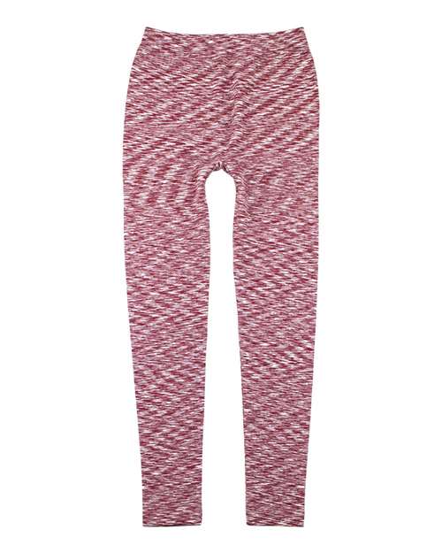 Boxercraft Girls' Alpine Fleece Leggings — Garnet/ White — Front