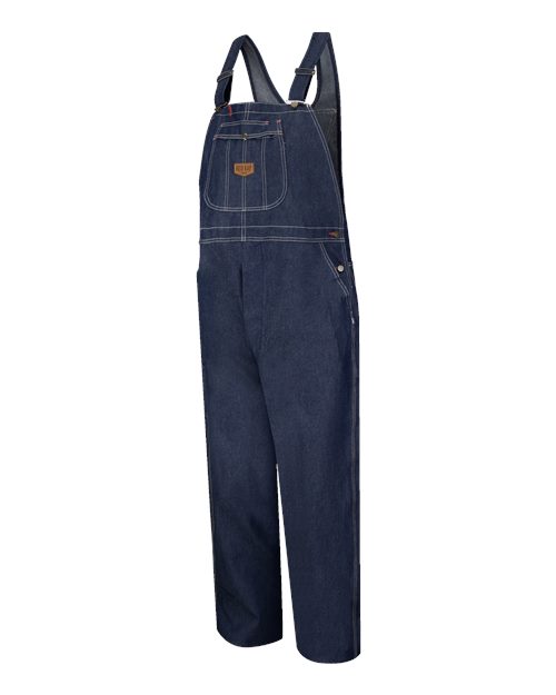 Red Kap Men's Extended Sizes Denim Bib Overall — Denim - 32I — Front