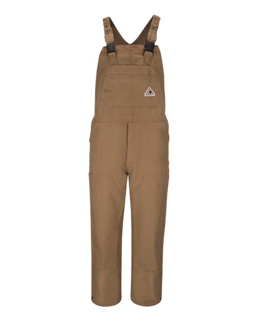 Bulwark Men's Knee Zip Bib Coverall — Brown Duck - 32I — Front