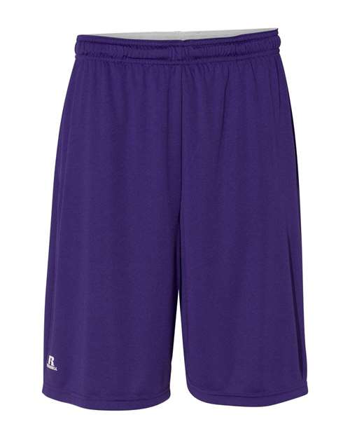 Russell Athletic Men's Dri-Power® Essential 10" Shorts with Pockets — Purple — Front