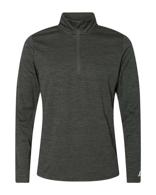 Russell Athletic Men's Striated Quarter-Zip Pullover — Stealth — Front