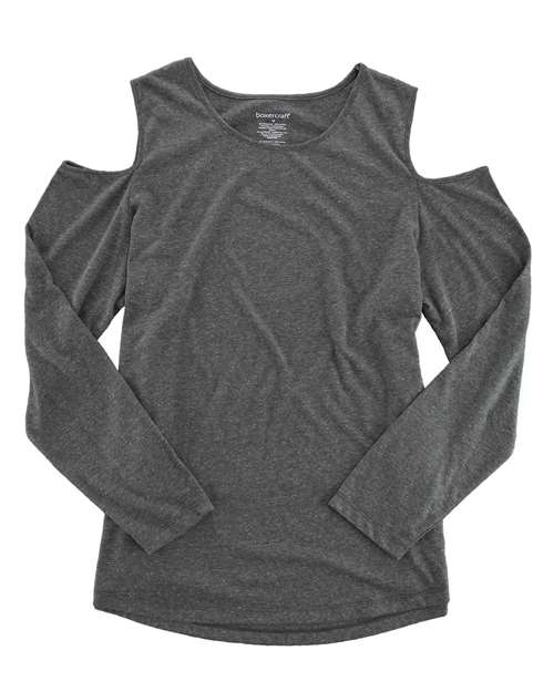 Boxercraft Women's Cold Shoulder Long Sleeve T-Shirt