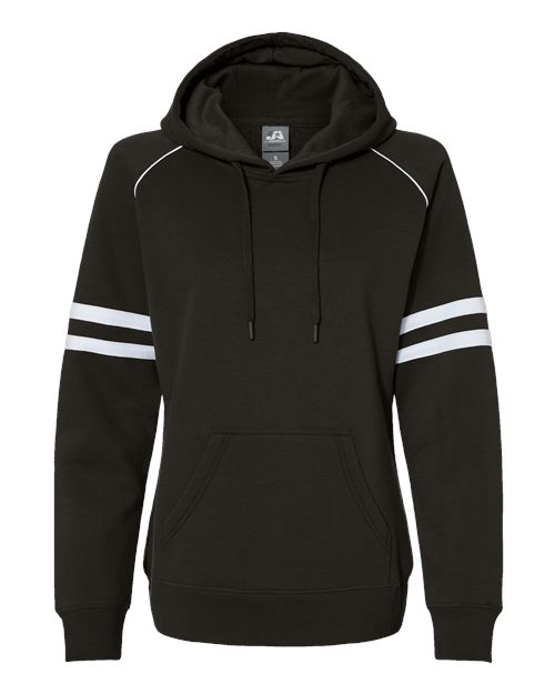 J. America Women's Varsity Fleece Piped Hooded Sweatshirt